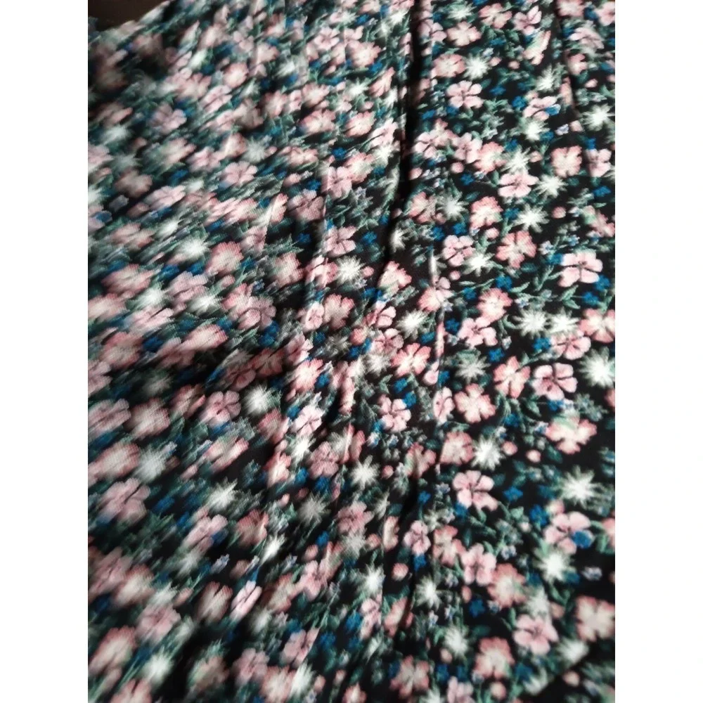 Maurices High Rise Skirt Floral Black NWT XL